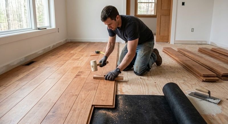 Cherry Floor Installation in Boynton Beach, FL