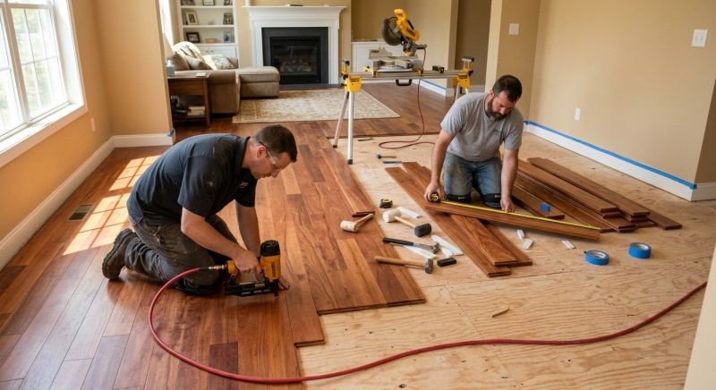Cherry Floor Installation in Palm Beach County, FL