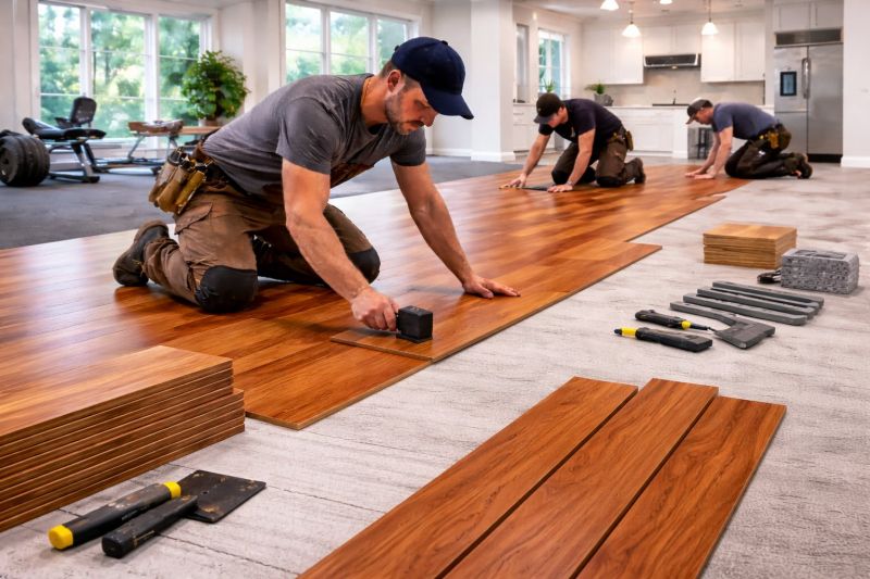 Cherry Floor Installation in Palm Beach, FL
