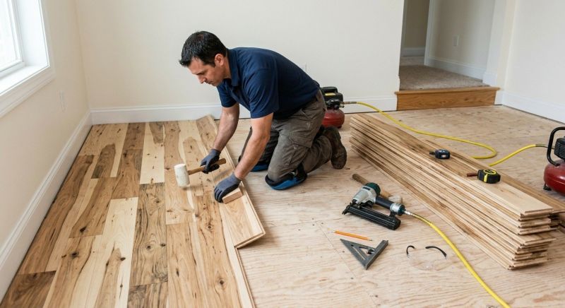 Hickory Floor Installation in Palm Beach County, FL