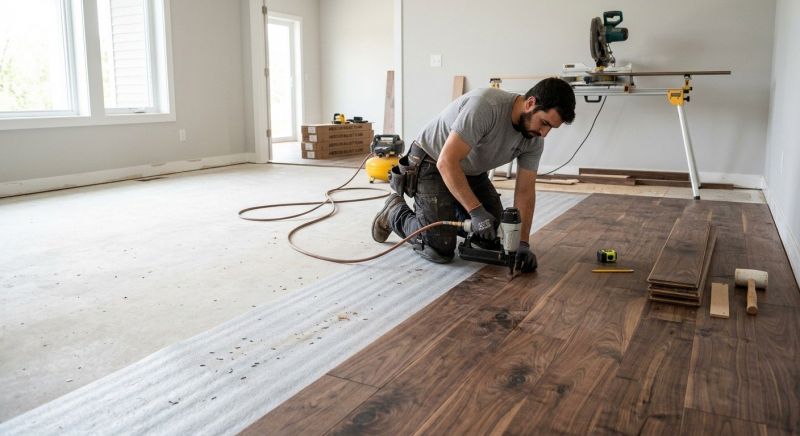 Walnut Flooring Installation in Palm Beach County, FL