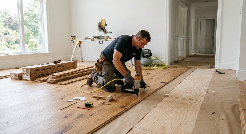 White Oak Floor Installation in Palm Beach County, FL